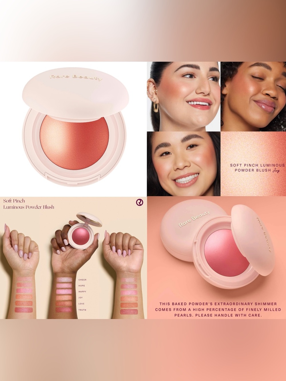 Rare Beauty by Selena Gomez Soft Pinch Luminous Powder Blush (Joy-Muted Peach) - Picture 4 of 4